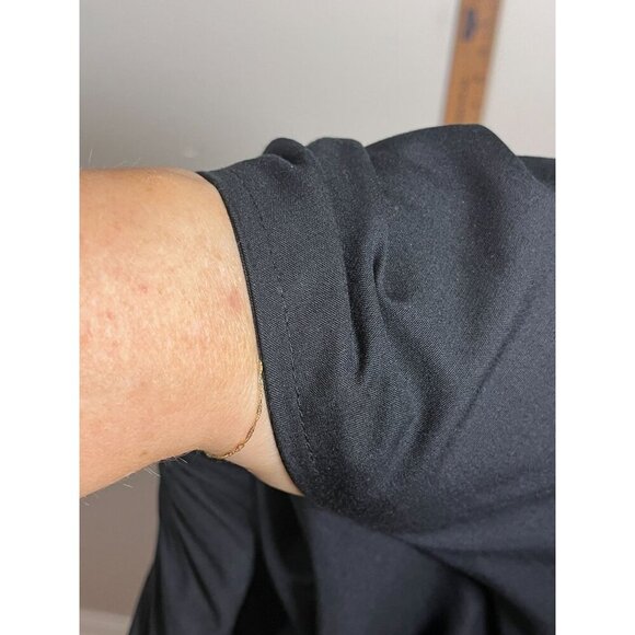 Jane Ashley Chic Floral Maxi Skirt M Black Eyelet Neutral Preppy Old Money 80s - Picture 3 of 14